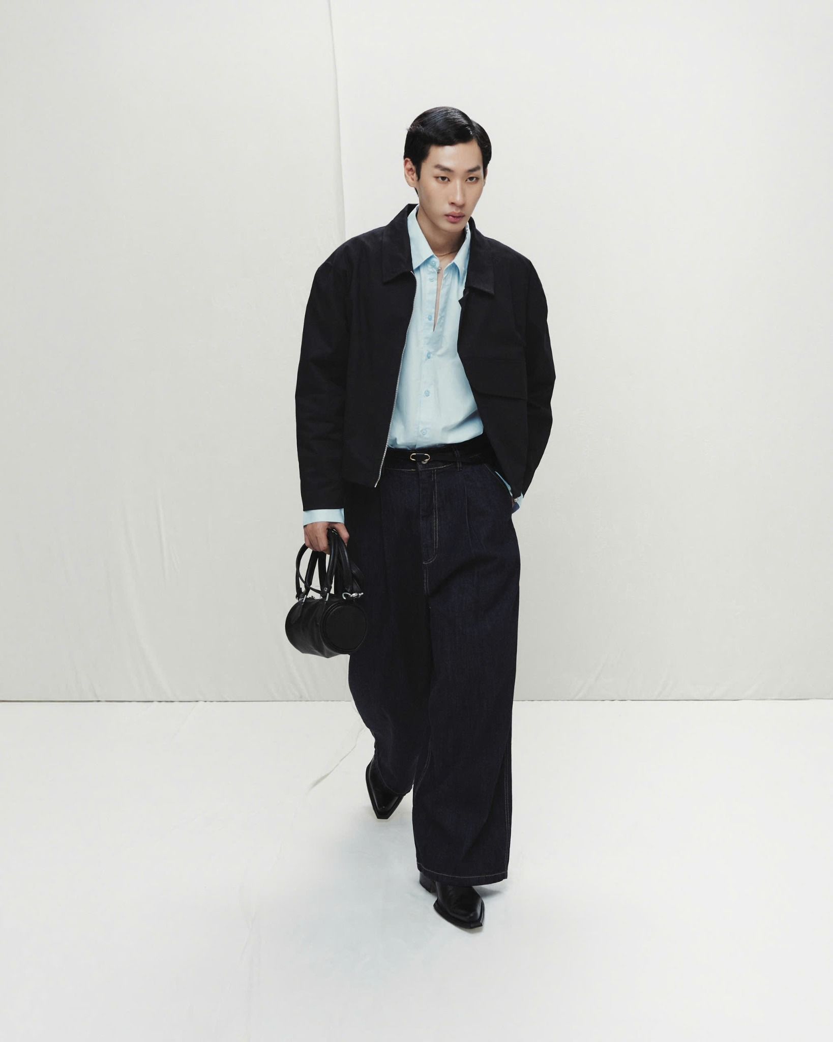 FLAQUE DENIM PANTS