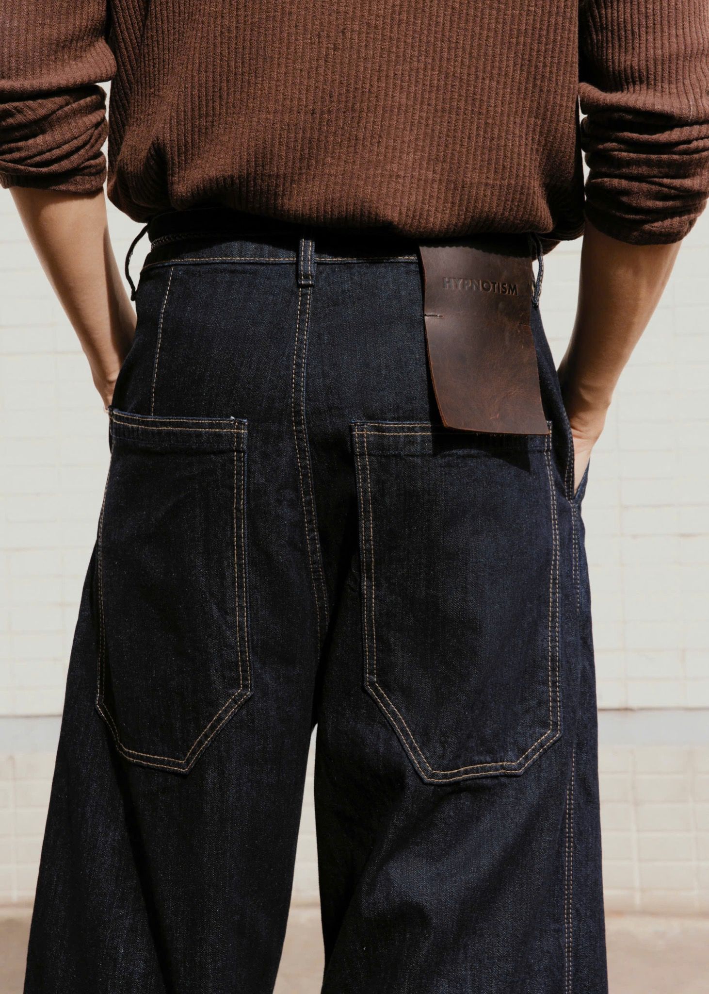 FLAQUE DENIM PANTS
