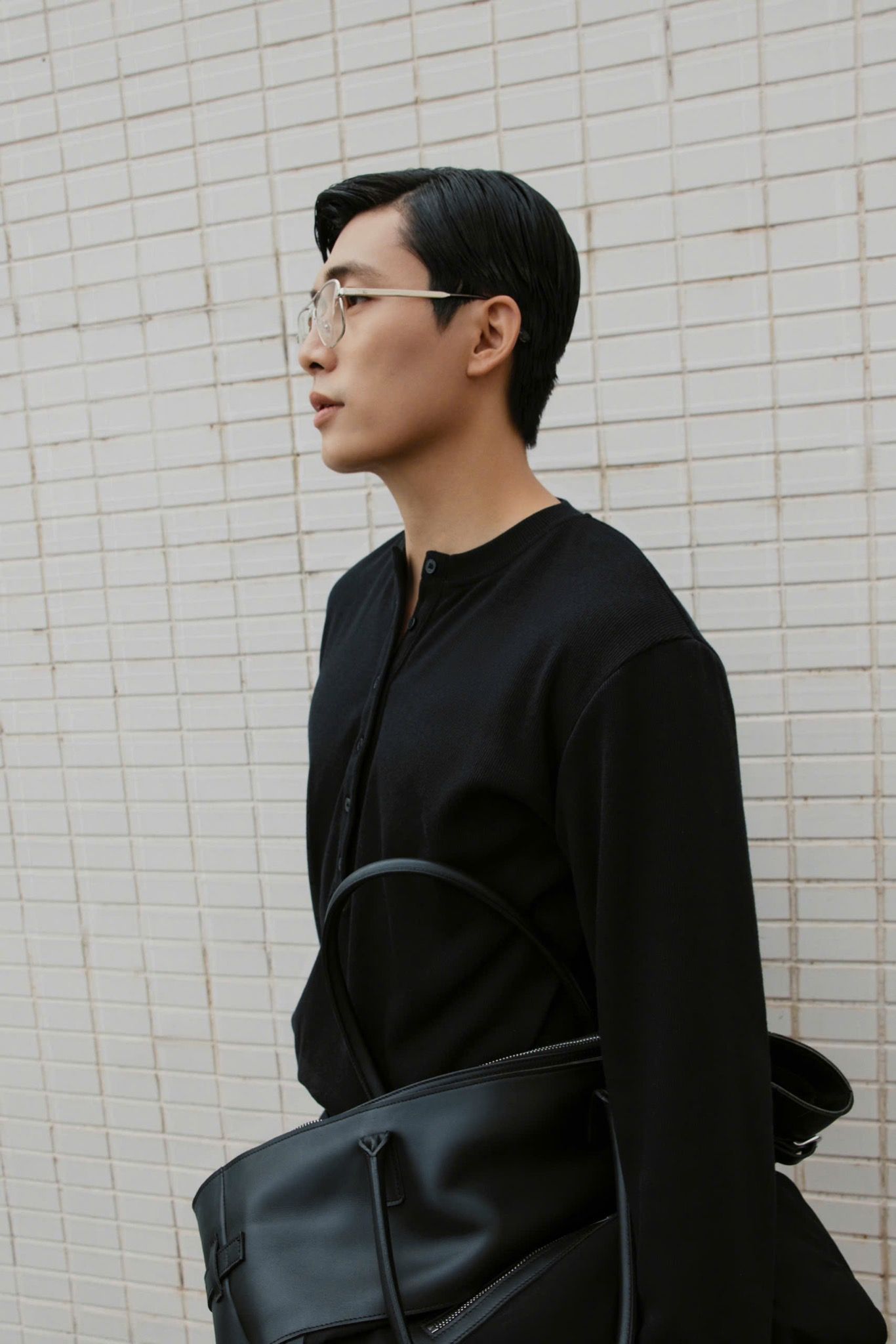 RIBBED HENLEY TOP