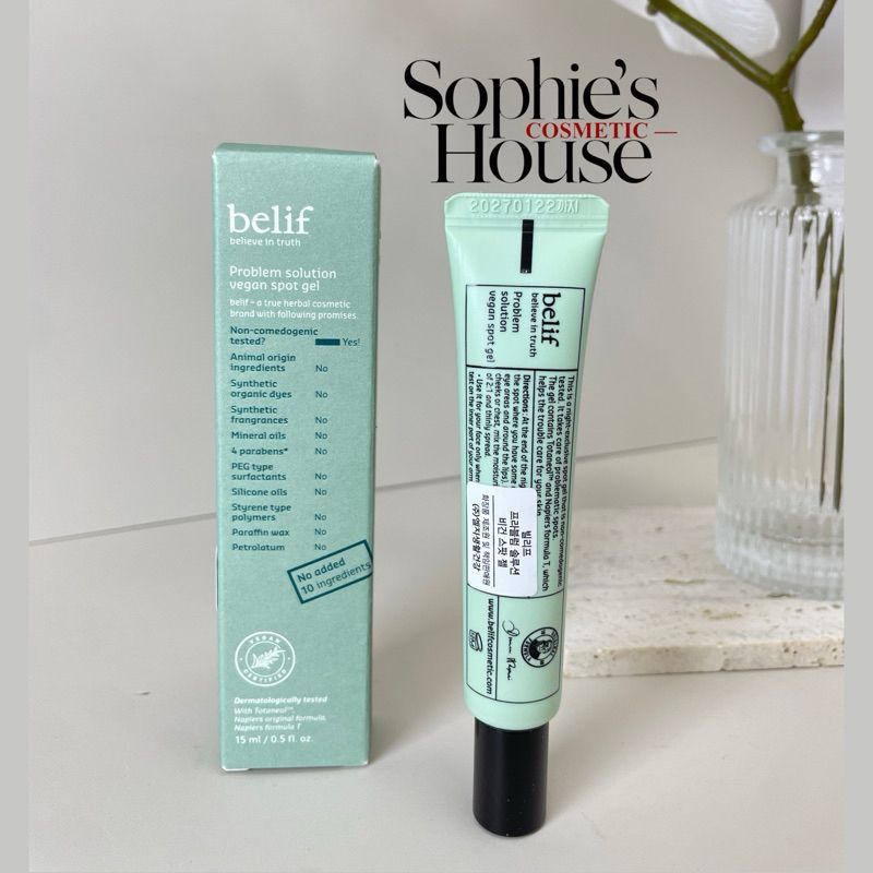 Chấm mụn BELIF Problem Solution Vegan Spot Gel 15ml
