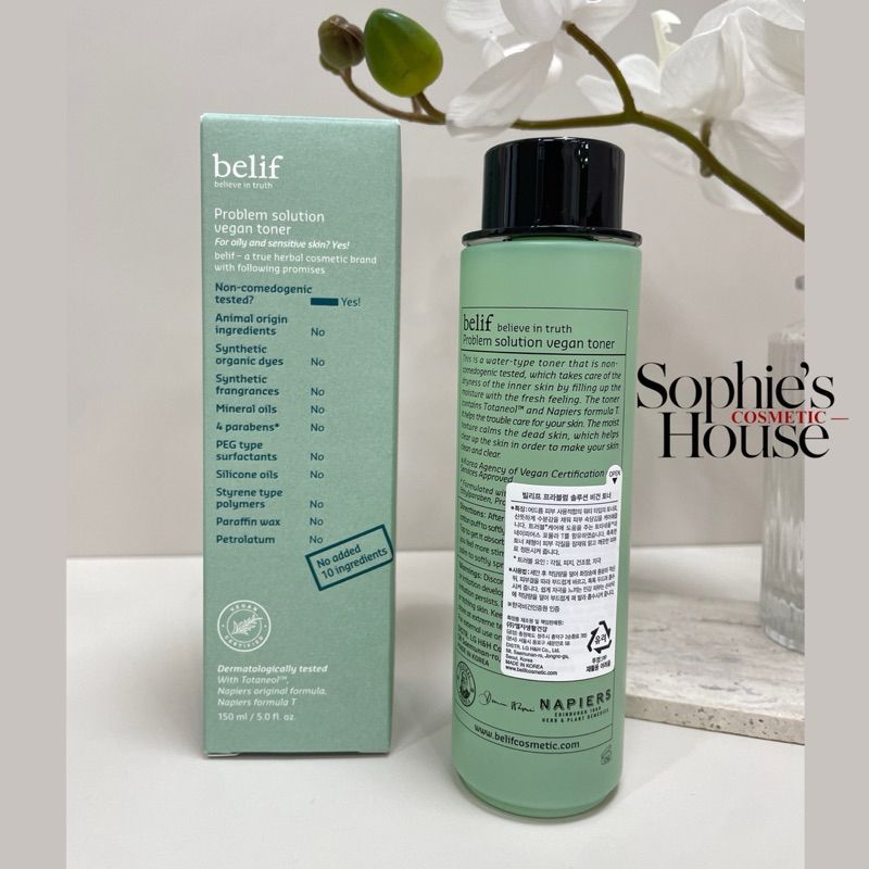 150ml / Toner ngừa mụn BELIF Problem Solution Vegan Toner