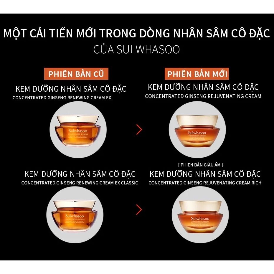 Set kem dưỡng 60ml + mini / Kem dưỡng nhân sâm tái tạo da Sulwhasoo Concentrate Ginseng Renewing Cream EX / EX Classic
