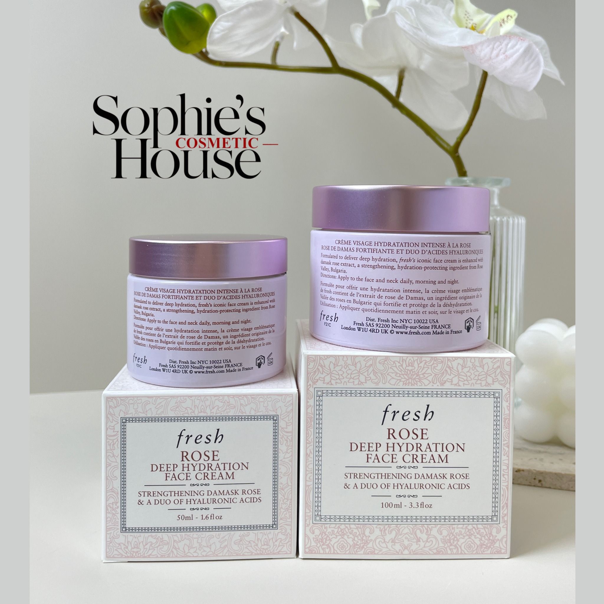 50ml / 100ml - Kem dưỡng ẩm Fresh Rose Deep Hydration Face Cream