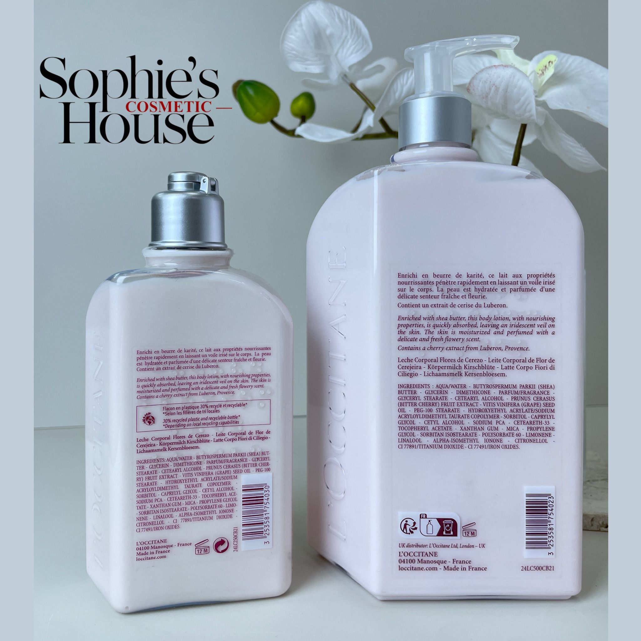250ml / 500ml - Dưỡng thể hoa anh đào Loccitane / L'Occitane Cherry Blossom Shimmering Lotion