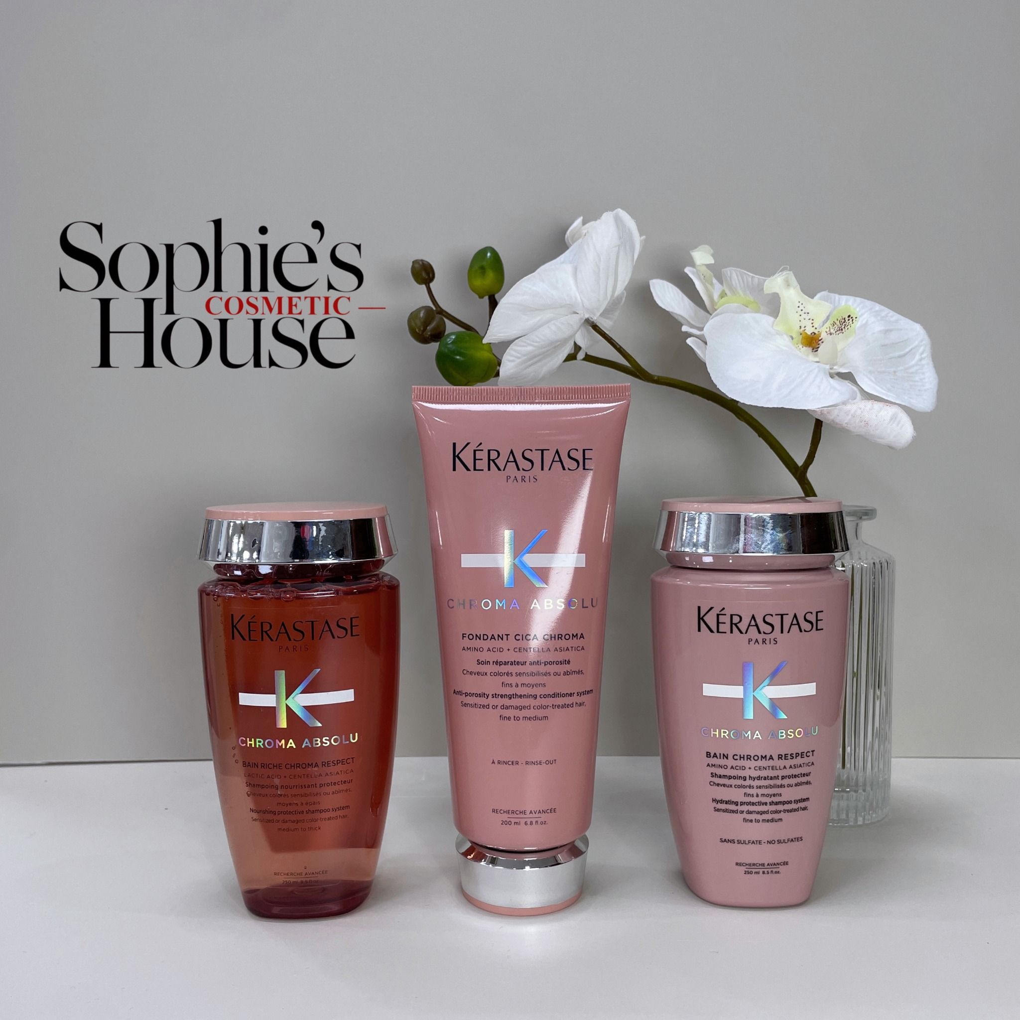 Bộ dầu gội xả bảo vệ màu, phục hồi tóc nhuộm Kerastase Chroma Absolu