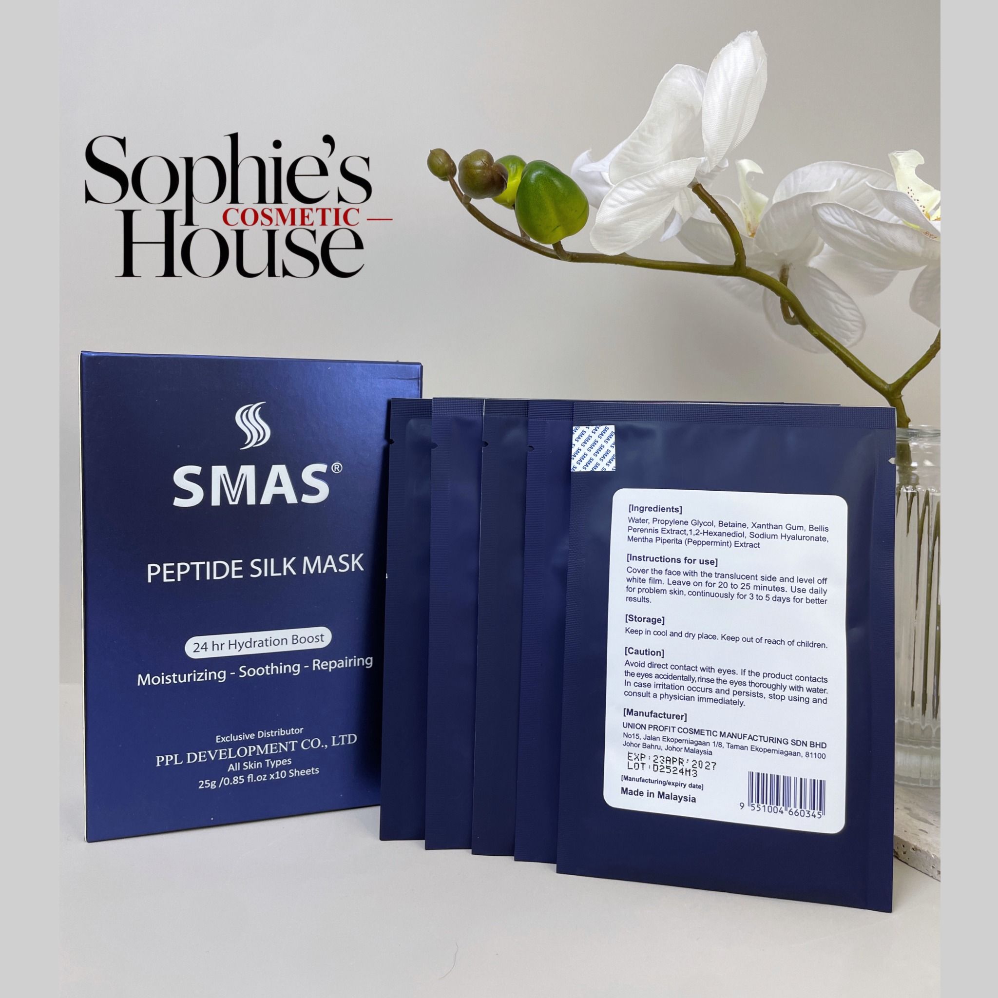 Mặt nạ phục hồi da SMAS Peptide Silk Mask