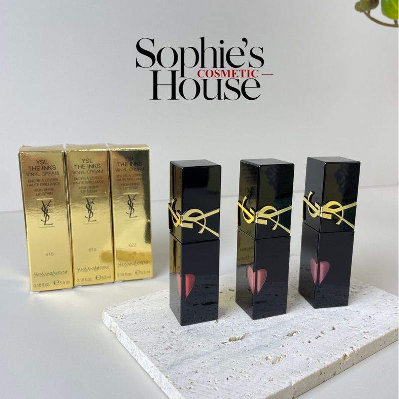 Son kem YSL Vinyl Cream các màu vỏ tim