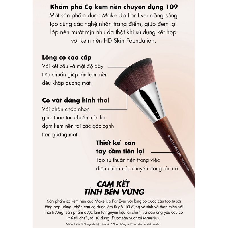 Cọ tán nền 109 Make Up For Ever HD Skin Foundation Brush