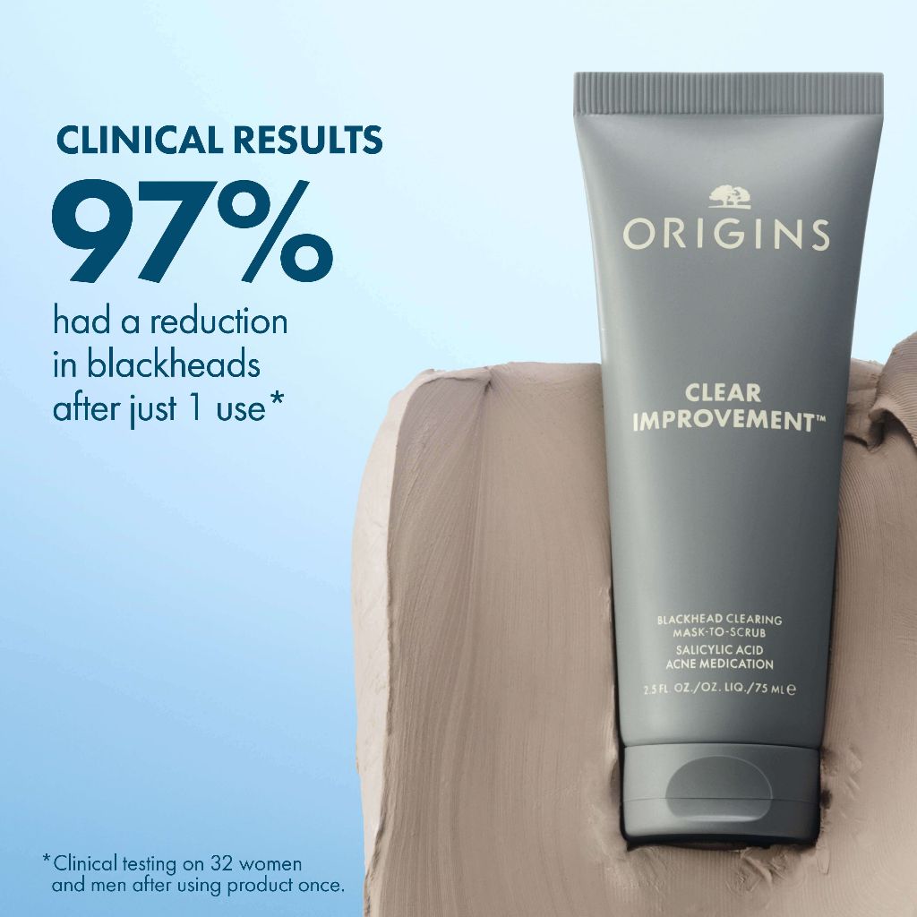 75ml / Mặt nạ tẩy mụn đầu đen / Origins Clear Improvement Blackhead Clearing Mask to Scrub