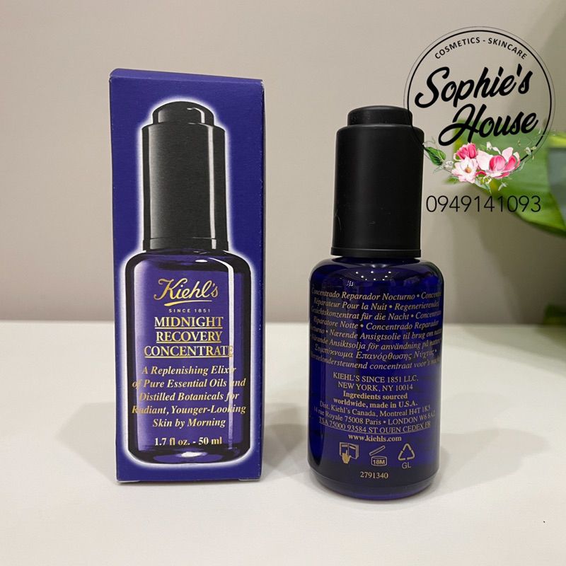 Serum phục hồi ban đêm Kiehl’s Midnight Recovery Concentrate 50ml