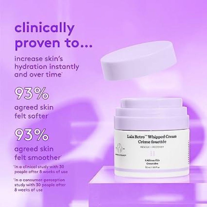 Kem dưỡng ẩm phục hồi Drunk Elephant Lala Retro Whipped Cream