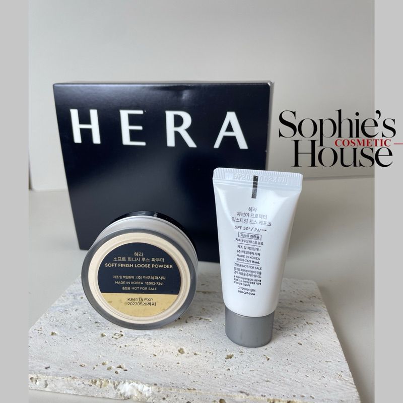 Set mini phấn bột - kem chống nắng HERA