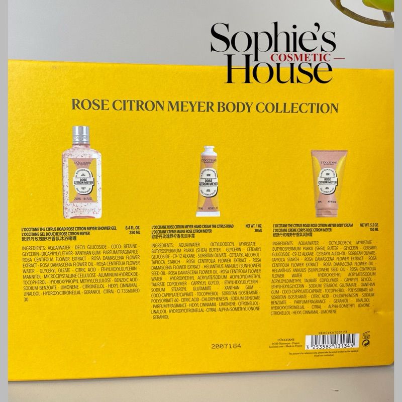 Có tách set / Set dưỡng da Loccitane Rose Citron Meyer
