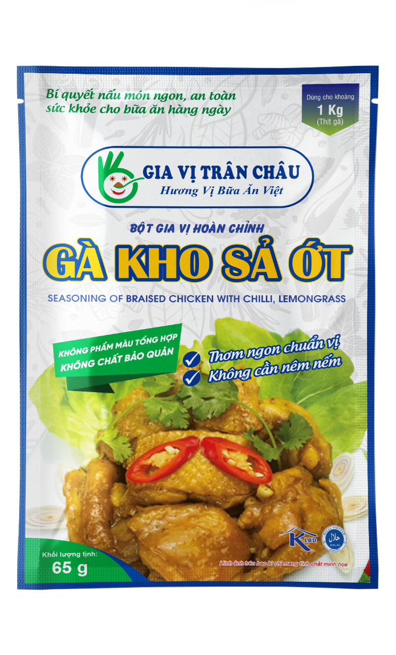  Gói gia vị hoàn chỉnh nấu Gà kho sả ớt 