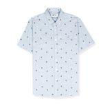 Áo Sơmi Tay Ngắn Xám Họa Tiết Mini - SMN40