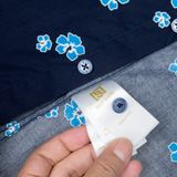 Áo Sơmi Tay Ngắn Hoa Xanh Dương - SMN36