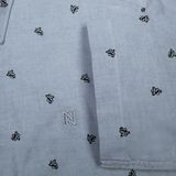 Áo Sơmi Tay Ngắn Xám Họa Tiết Mini - SMN40