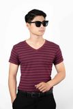Áo Thun Tay Ngắn Sọc Ngang cổ V - AT013