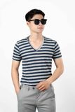 Áo Thun Tay Ngắn Sọc Ngang cổ V - AT013