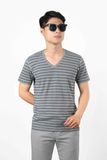 Áo Thun Tay Ngắn Sọc Ngang cổ V - AT013