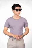 Áo Thun Tay Ngắn Trơn Cổ Viền Xám - AT016