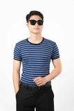 Áo Thun Tay Ngắn Sọc Ngang Cổ viền đen - AT015