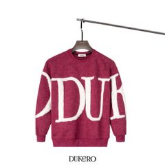 Áo Sweater Dukero Đính Logo Lông  360Gram Mặt Vải Wash Loang