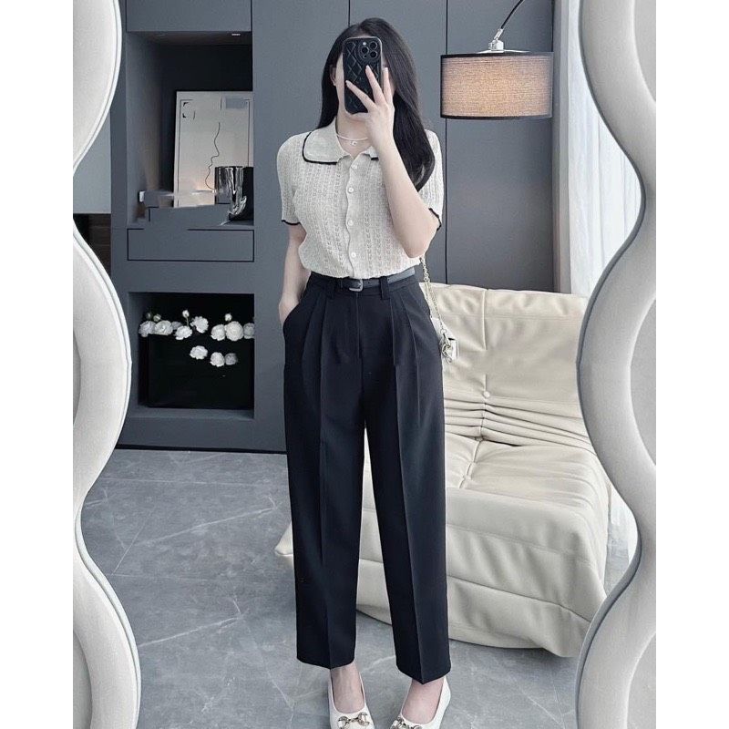 E20-Quần vải baggy tặng kèm đai