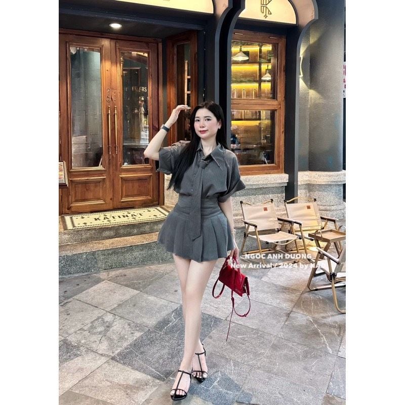 Set váy áo phông cavat B83