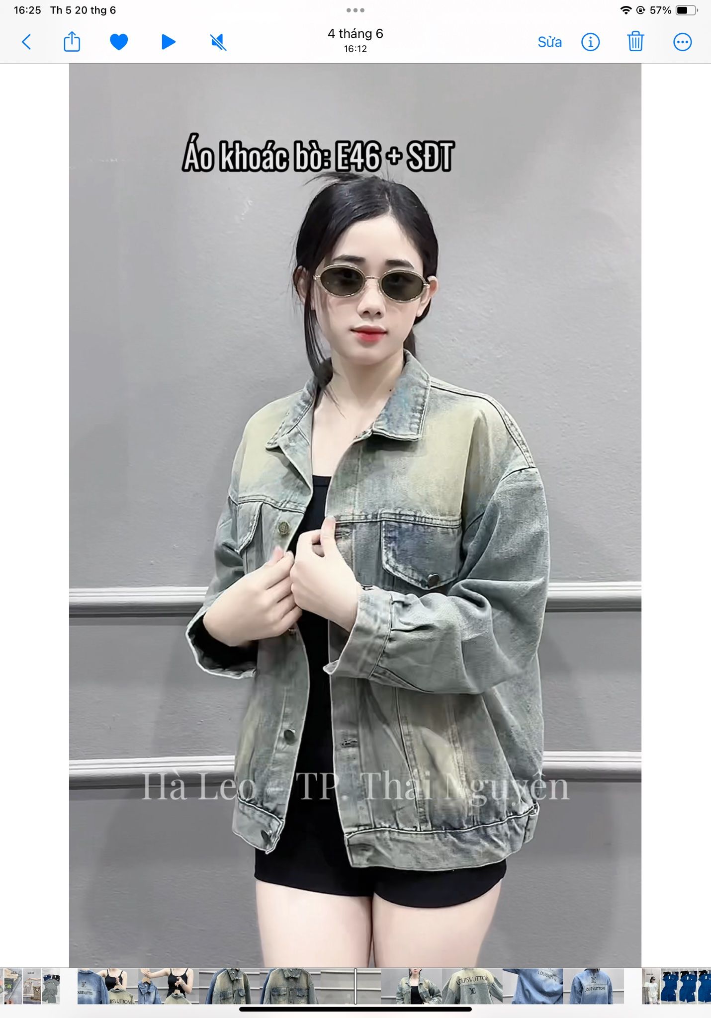 Áo bò mài LV E46