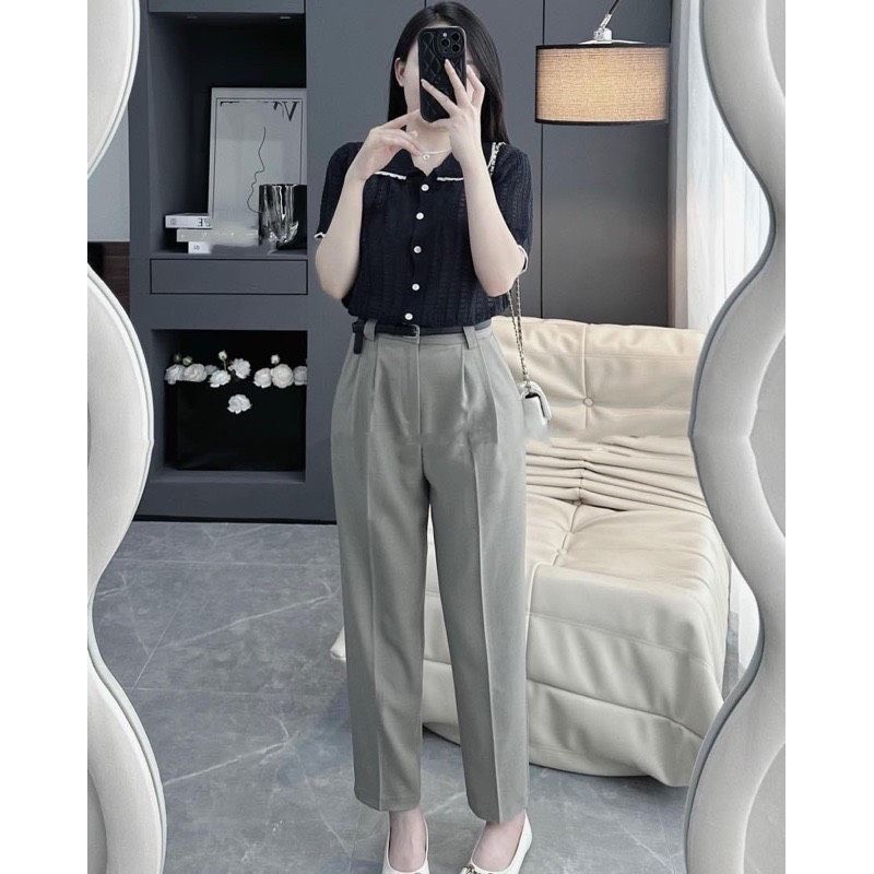 E20-Quần vải baggy tặng kèm đai