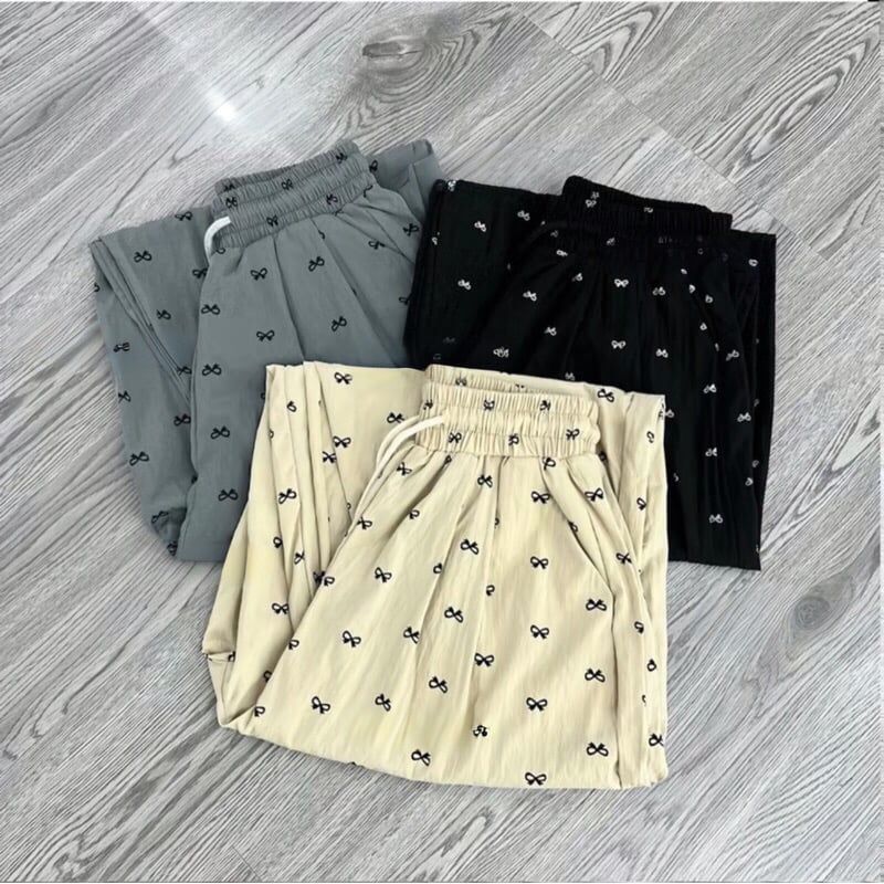 E10-Quần hoạ tiết nơ đũi 3 màu