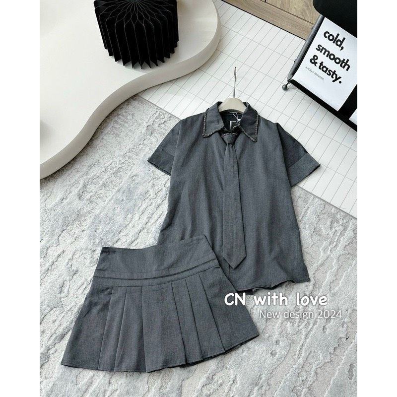 Set váy áo phông cavat B83