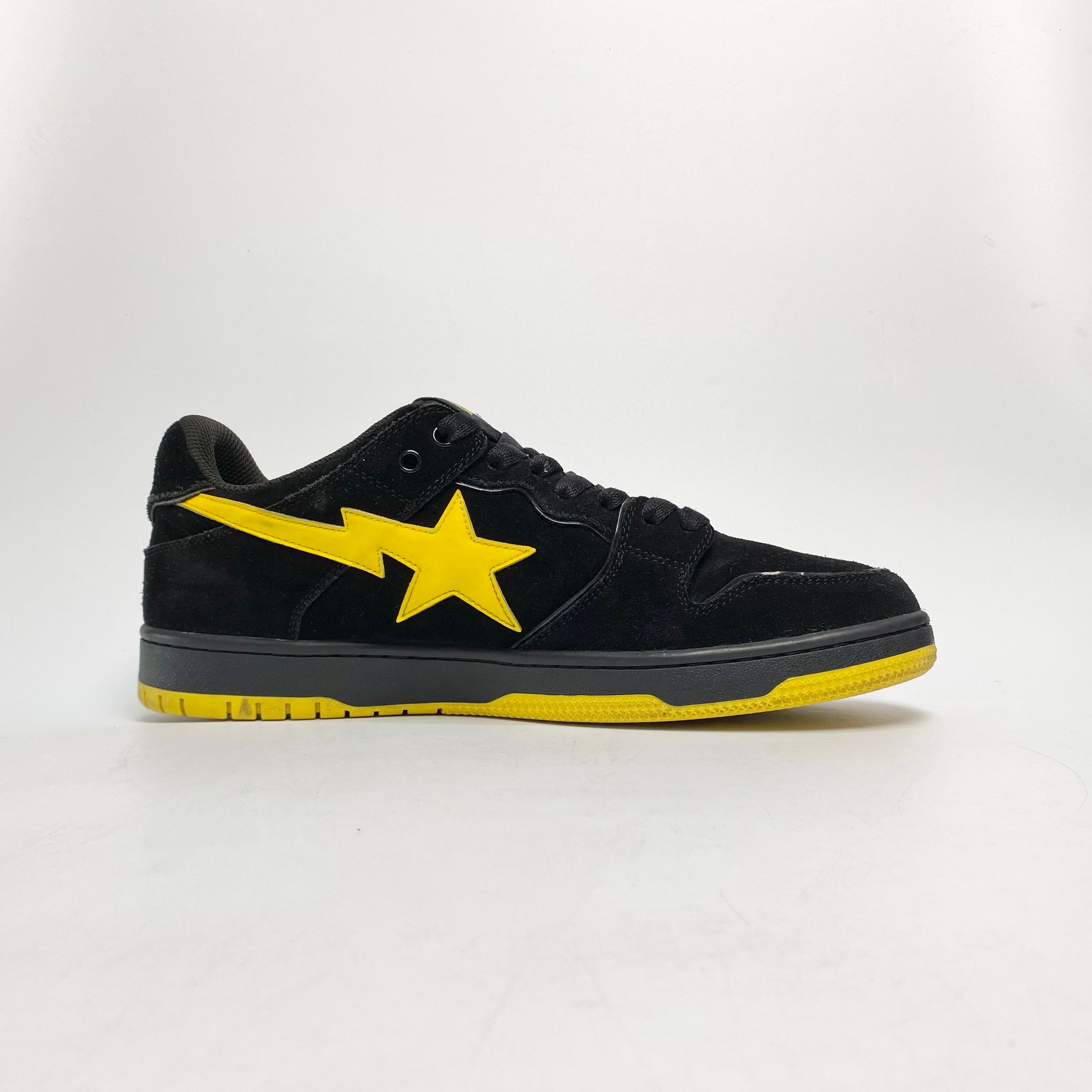 A BATHING APE SK8 STA BLACK ELECTRIC YELLOW - 001FWG701031X