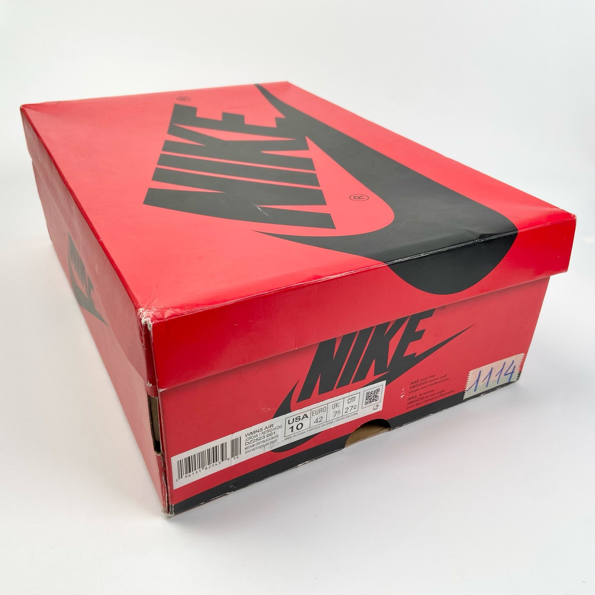 NIKE WOMEN'S AIR JORDAN 1 HIGH OG TWIST 2.0 BLACK GREY DZ2523-001