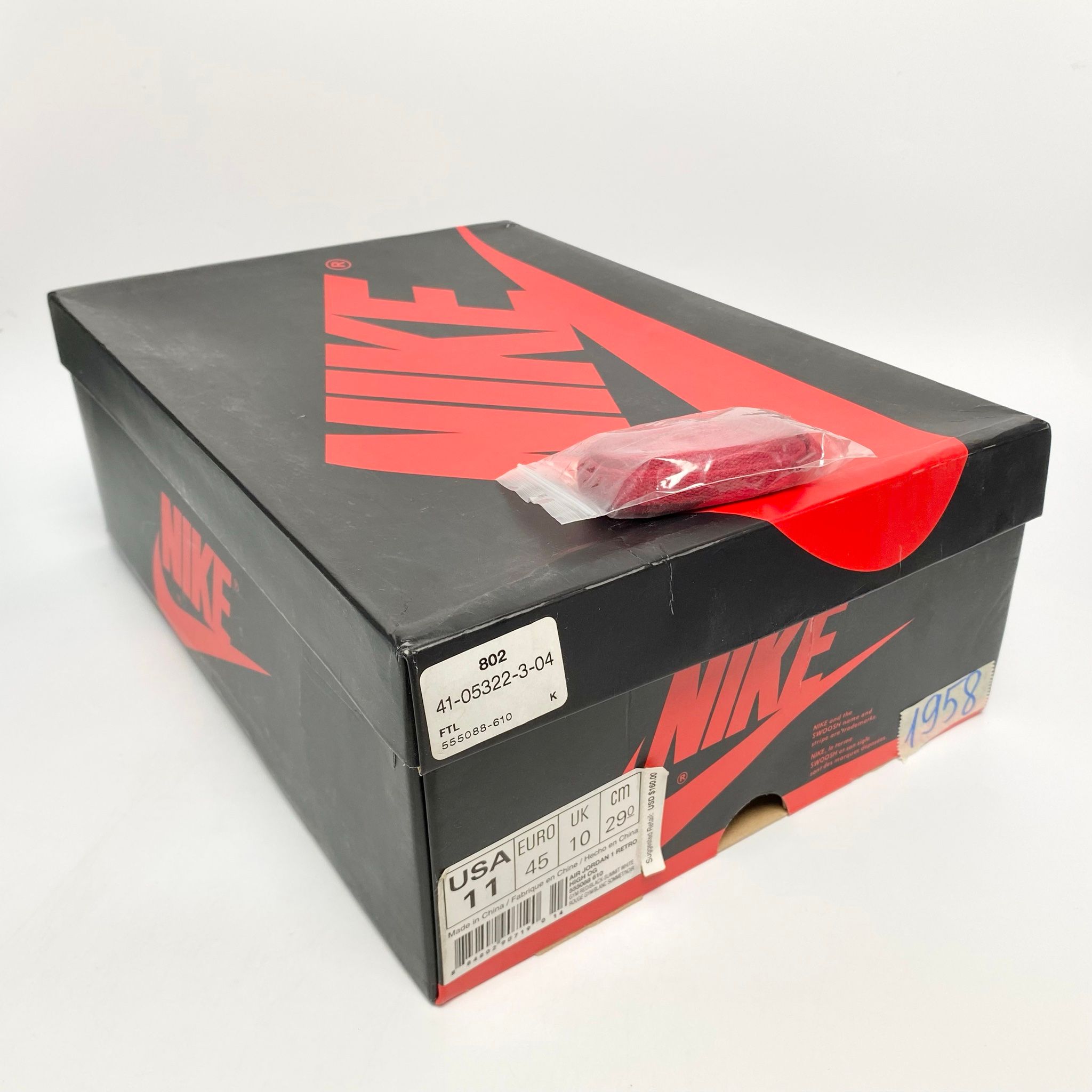 NIKE AIR JORDAN 1 RETRO HIGH BRED TOE 555088-610