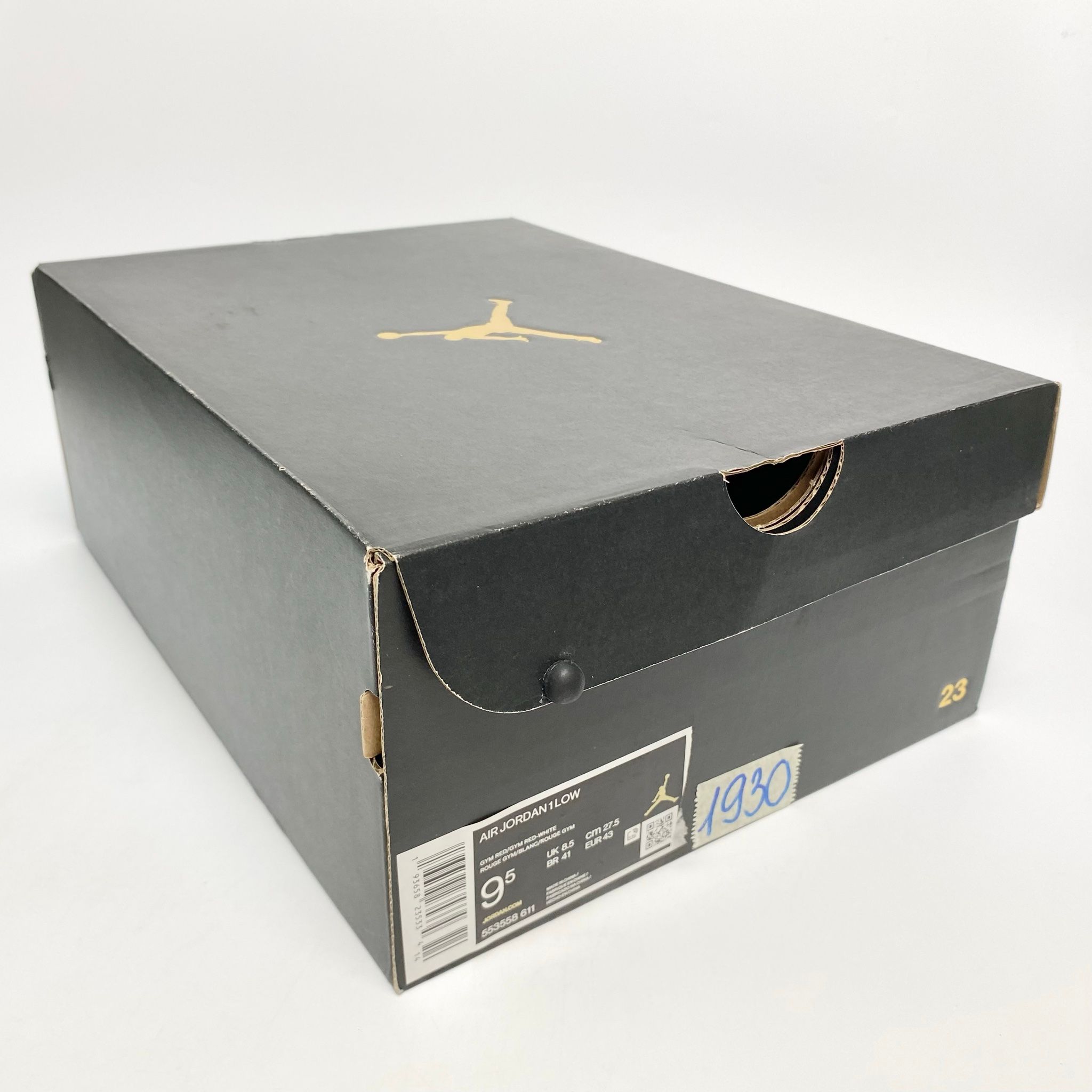 NIKE AIR JORDAN 1 LOW GYM RED WHITE 553558-611