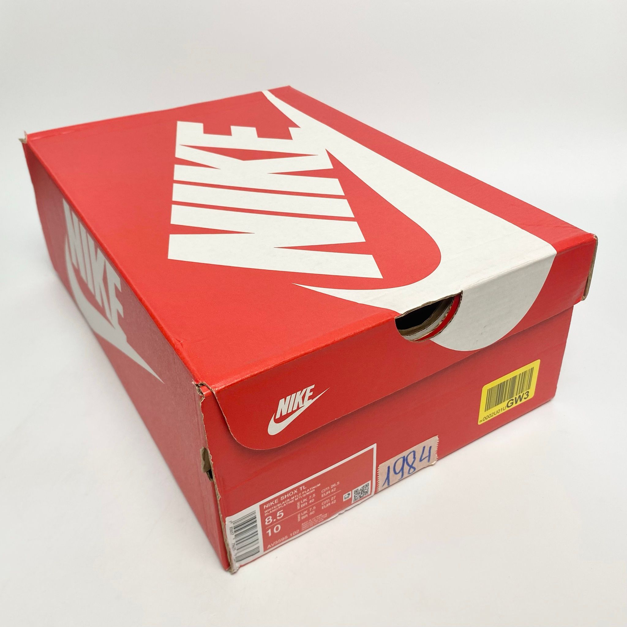 NIKE SHOX TL WHITE PLATINUM AV3595-102