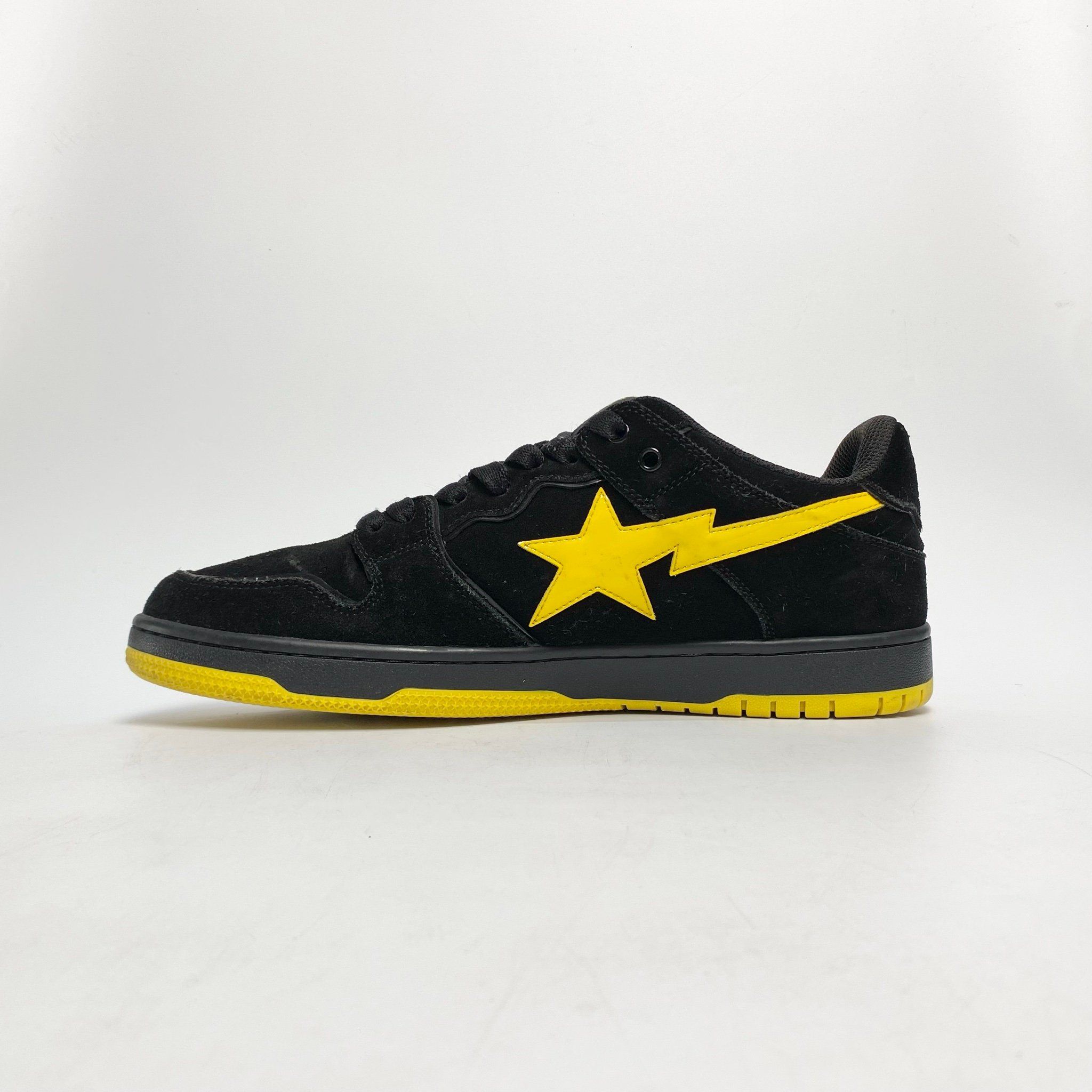 A BATHING APE SK8 STA BLACK ELECTRIC YELLOW - 001FWG701031X