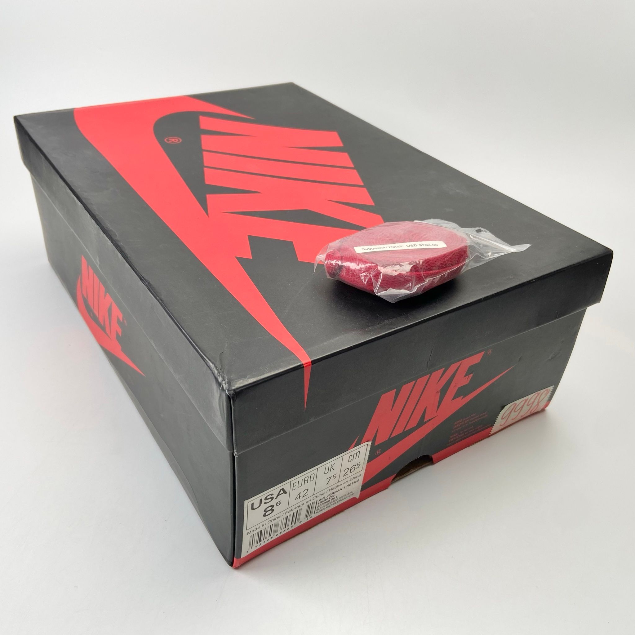 NIKE AIR JORDAN 1 RETRO HIGH OG GYM RED - 555088-061