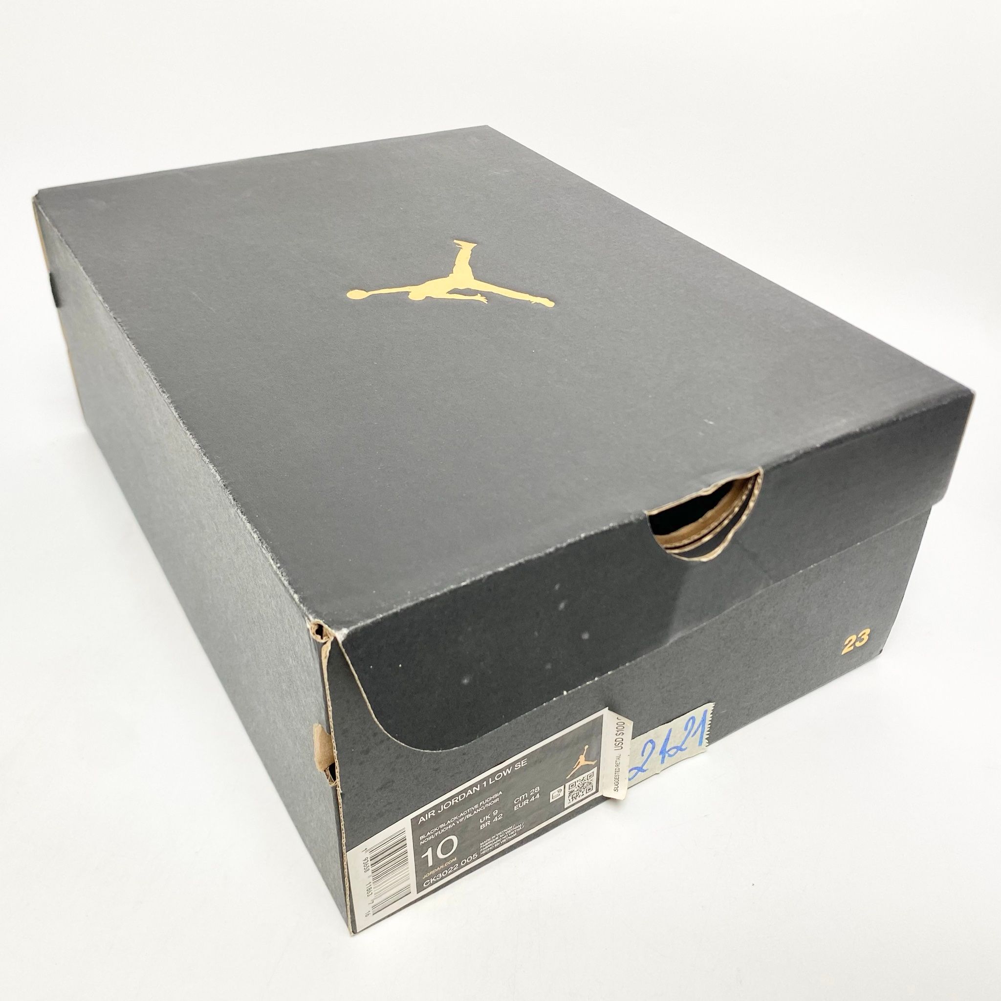 NIKE AIR JORDAN 1 LOW BLACK ACTIVE FUCHSIA CK3022-005