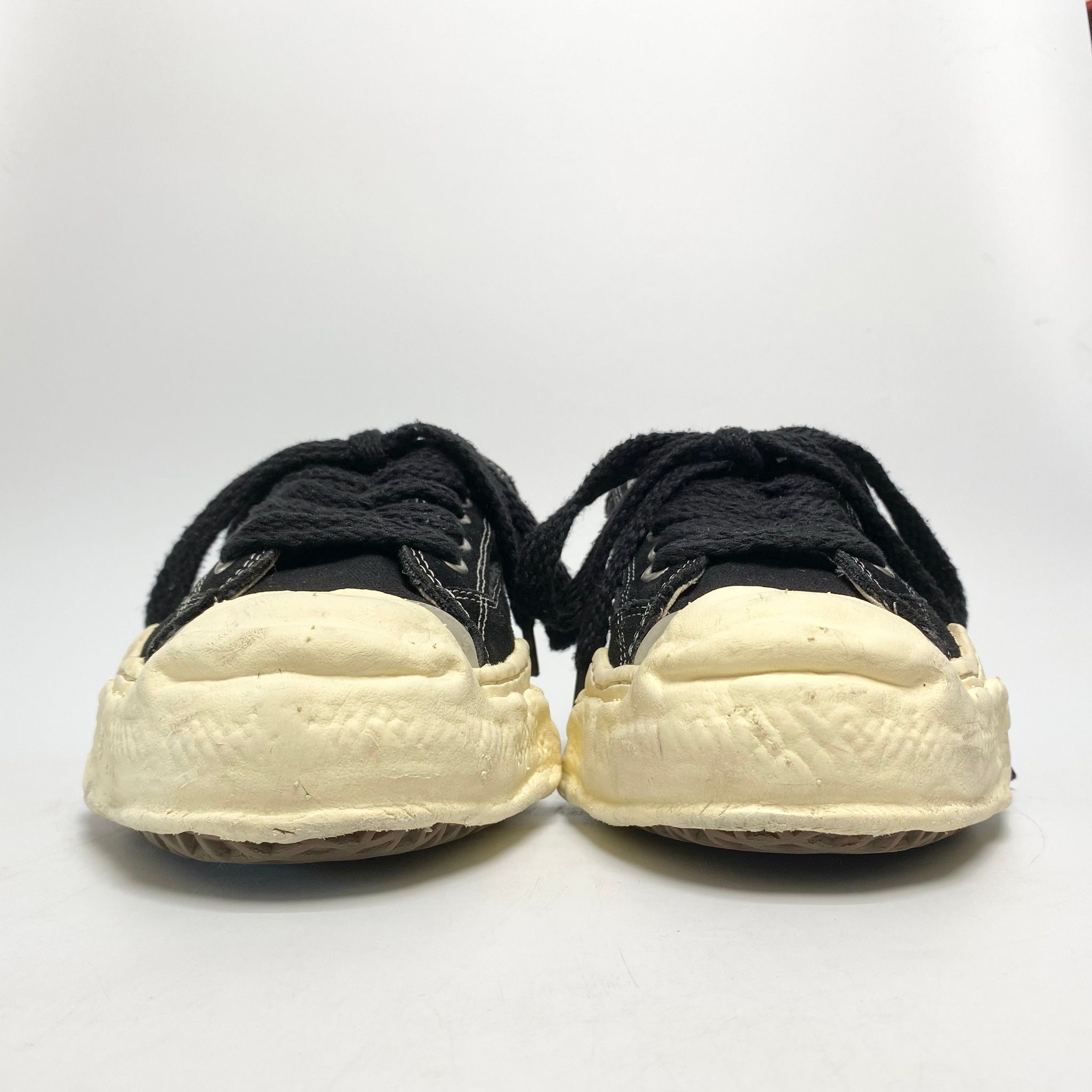 MIHARA YASUHIRO HANK DISTRESSED CANVAS LOW BLACK A10FW715