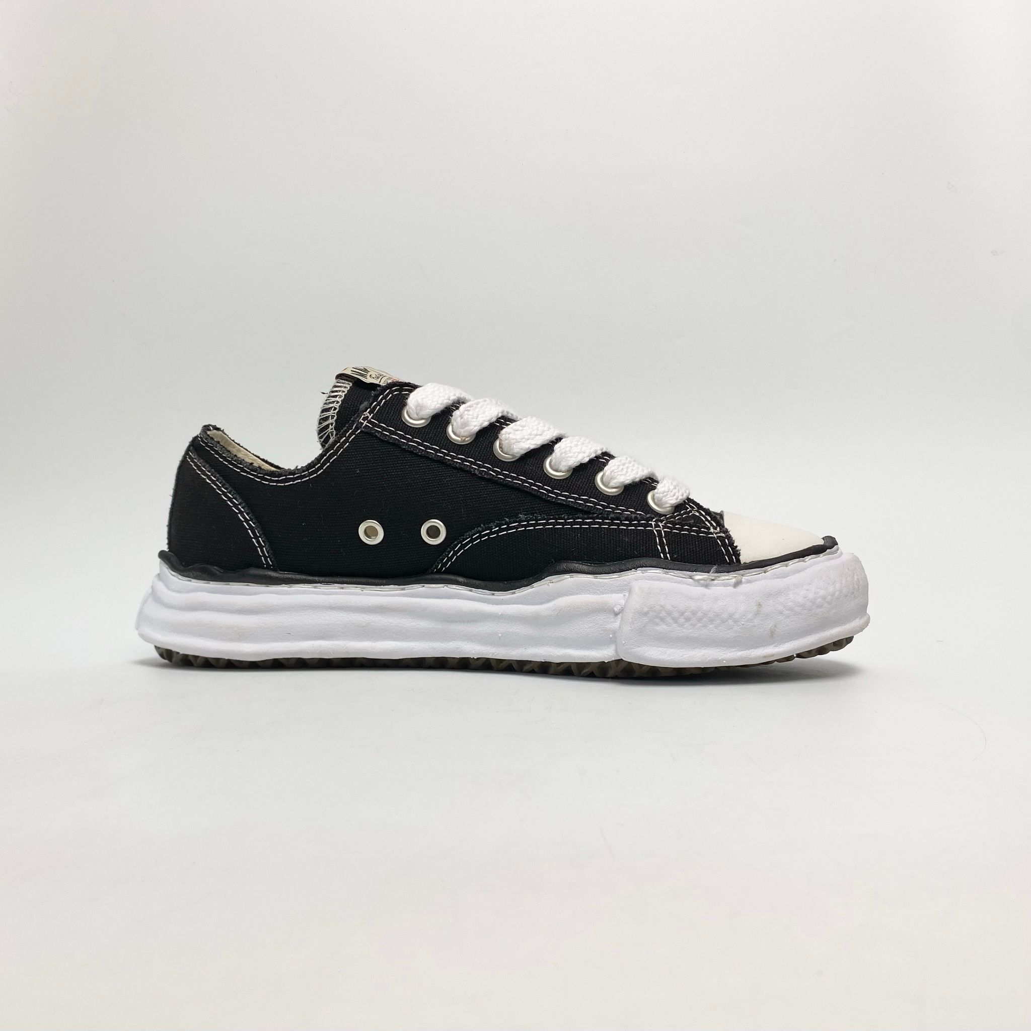 MAISON MIHARA YASUHIRO PETERSON OG SOLE CANVAS LOW BLACK A01FW702