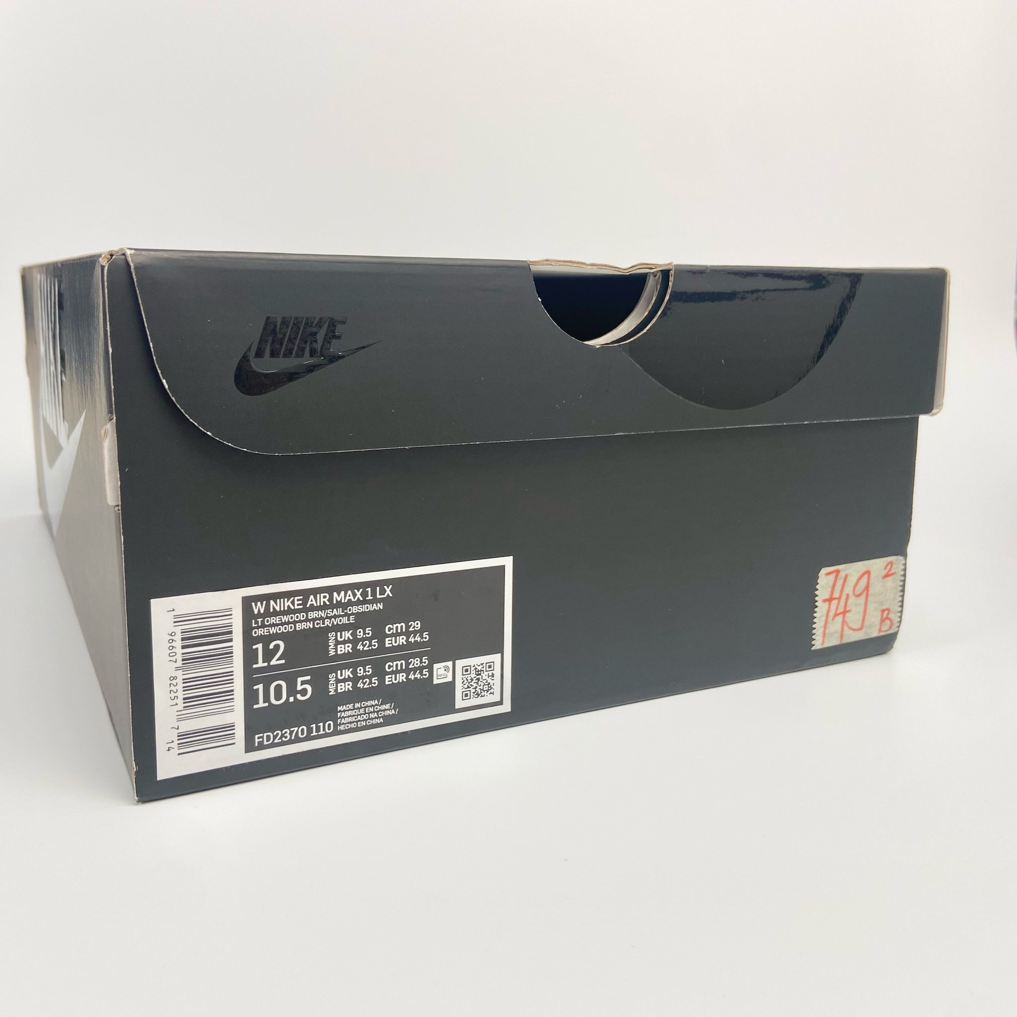 NIKE AIR MAX 1 OBSIDIAN RUGGED ORANGE FD2370-110