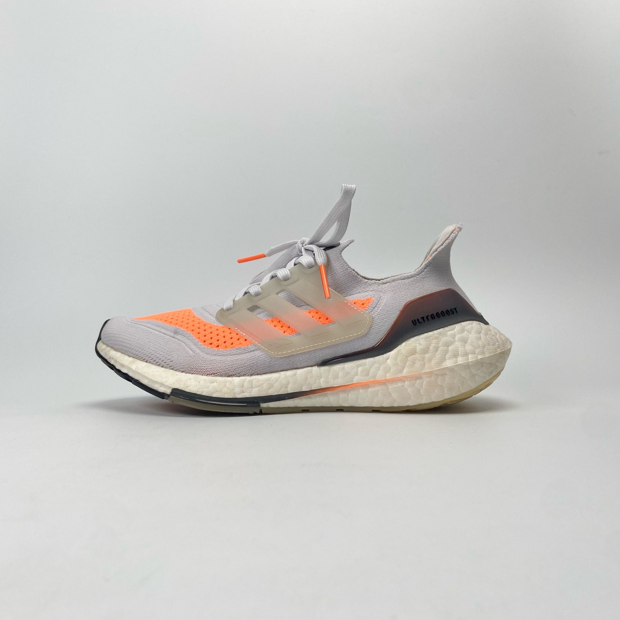 ADIDAS ULTRABOOST 21 GREY SCREAMING ORANGE FY0375
