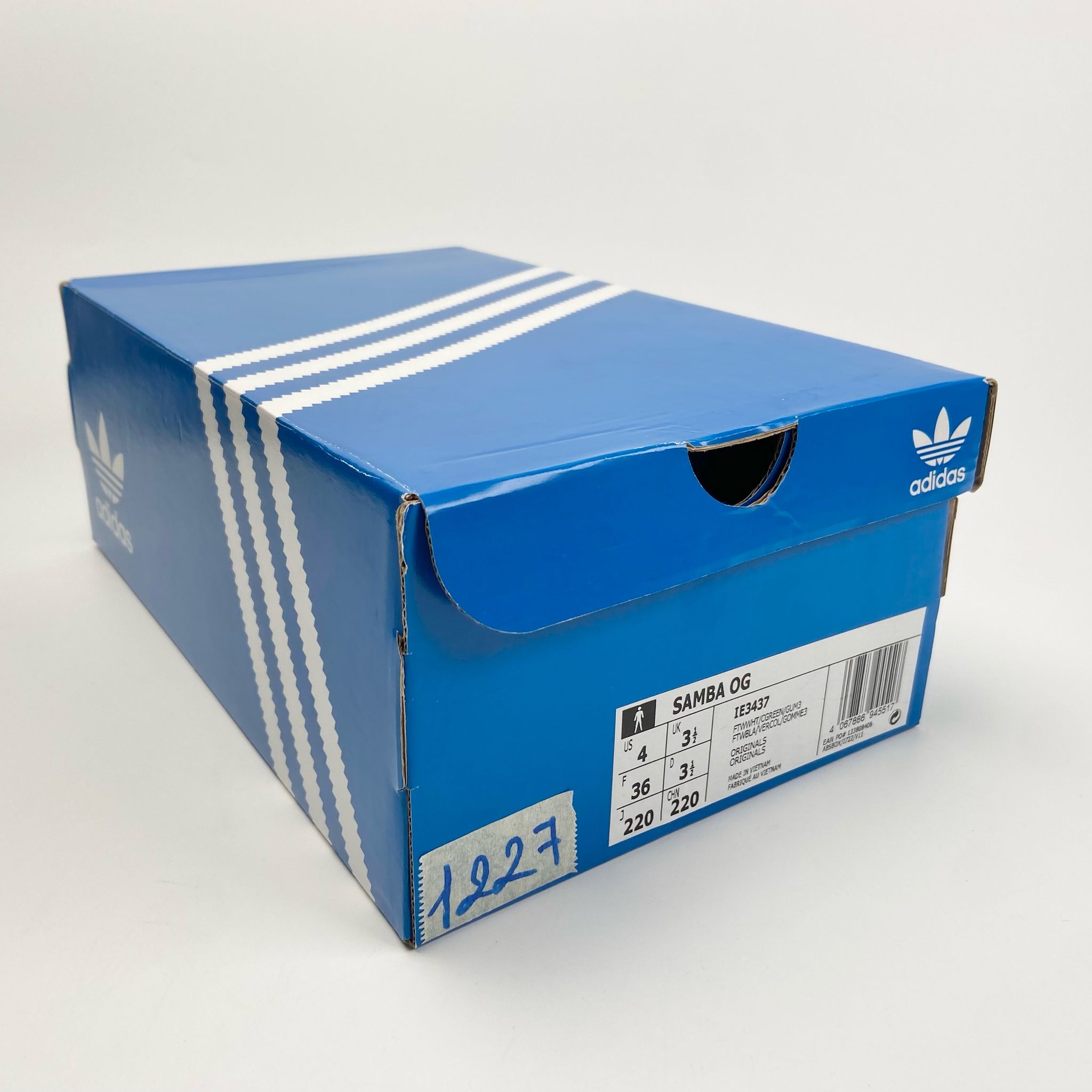 ADIDAS SAMBA OG WHITE COLLEGIATE GREEN GUM IE3437