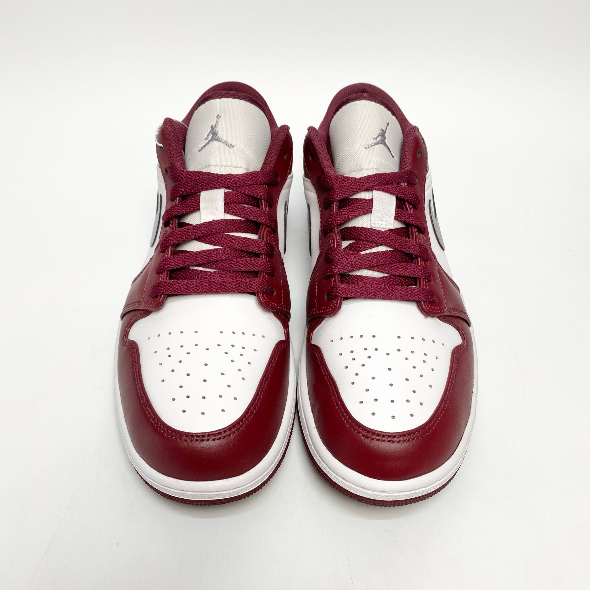 NIKE AIR JORDAN 1 LOW WHITE BORDEAUX 553558-615