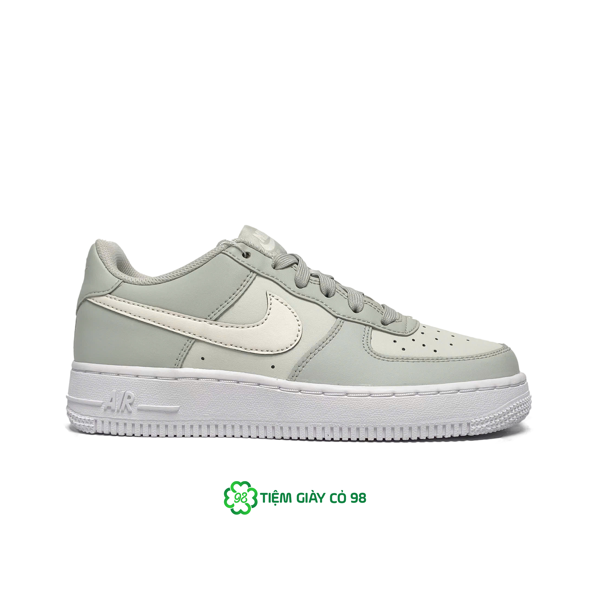 NIKE AIR FORCE 1 LOW LIGHT SILVER SPRUCE AURA WHITE SAIL (GS) FV5948-007