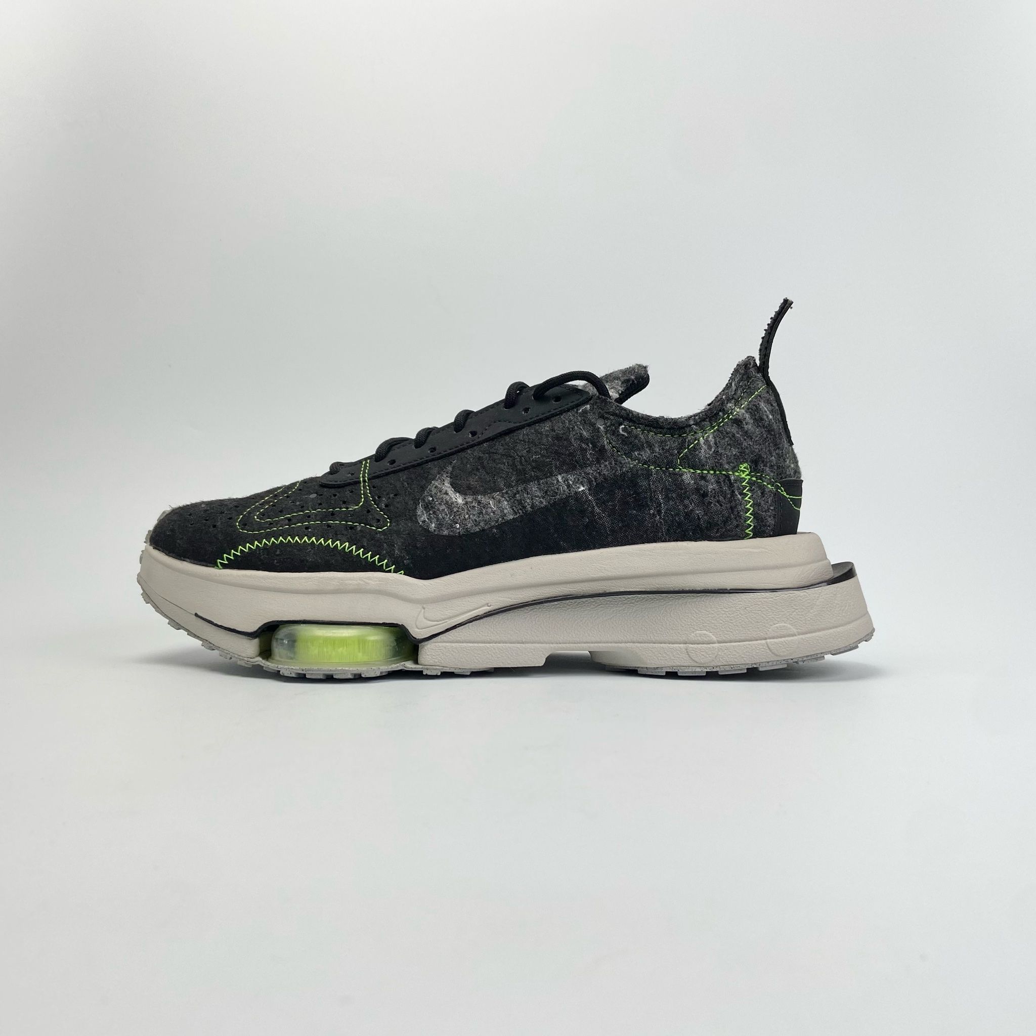 NIKE AIR ZOOM-TYPE M2Z2 RECYCLED WOOL PACK - BLACK ELECTRIC GREEN - CW7157-001