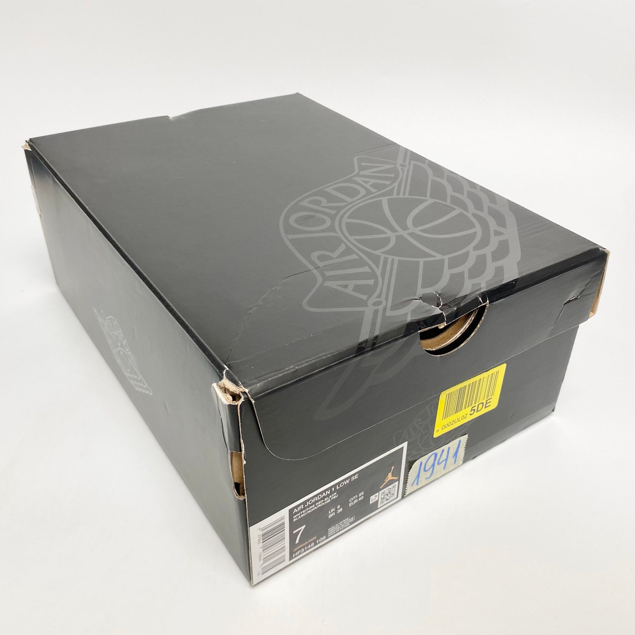 NIKE AIR JORDAN 1 LOW BLACK MATTE SILVER HF3148-106